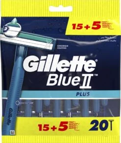 Gillette® Gillette BlueII Plus Wegwerpmesjes Mannen - 20 Stuks