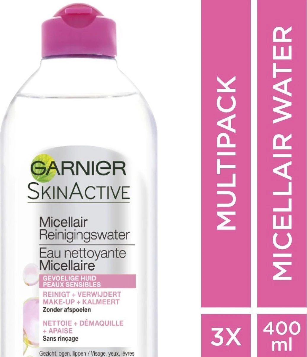 Garnier SkinActive Micellair Reinigingswater Voor De Gevoelige Huid - 3 X 400ml 13 Garnier SkinActive Micellair Reinigingswater Voor De Gevoelige Huid - 3 X 400ml - Afbeelding 11
