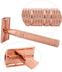 Safety Razor Scheermes + 20 Scheermesjes - Aluminium - Rose - Double Blade 12 Safety Razor Scheermes + 20 Scheermesjes - Aluminium - Rose - Double Blade -Lichaamsverzorging Winkel 1049x1200 3