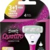 Wilkinson Woman Scheermesjes Quattro Sensitive 4 Stuks
