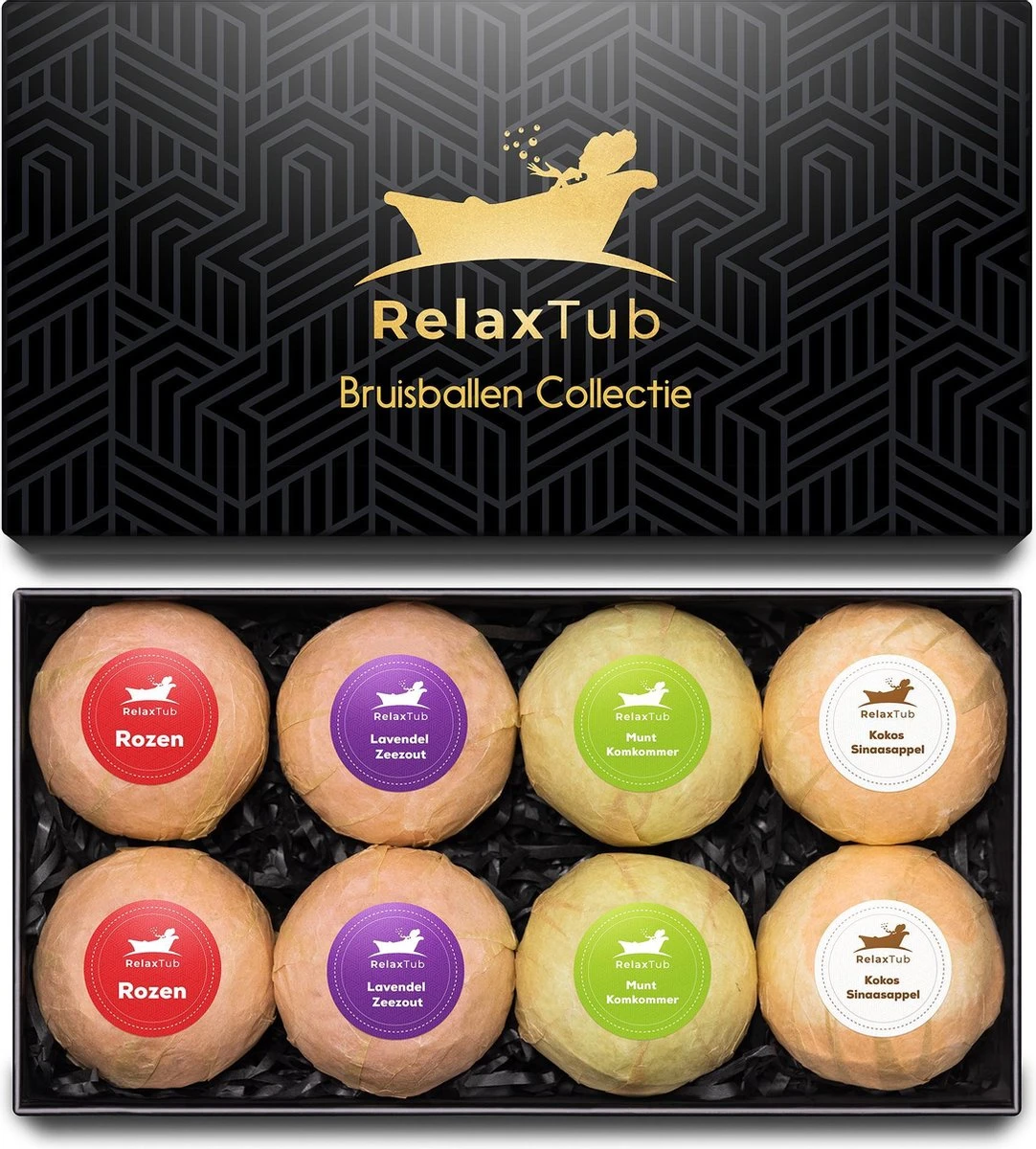 RelaxTub® Bruisballen - Bruisballen Voor Bad - Natuurlijke Kokosboter & Arganolie - Bath Bombs - Badbom - Badballen - Dierproefvrij - 8 X 80g XL Formaat - Inclusief Luxe Cadeauverpakking - Geschikt Voor Volwassene & Kind 3 RelaxTub® Bruisballen - Bruisballen Voor Bad - Natuurlijke Kokosboter & Arganolie - Bath Bombs - Badbom - Badballen - Dierproefvrij - 8 X 80g XL Formaat - Inclusief Luxe Cadeauverpakking - Geschikt Voor Volwassene & Kind
