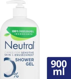 Neutral 0% Milde Showergel - 0% Parfum & 0% Kleurstoffen - 900 Ml -Lichaamsverzorging Winkel 1087x1200 2
