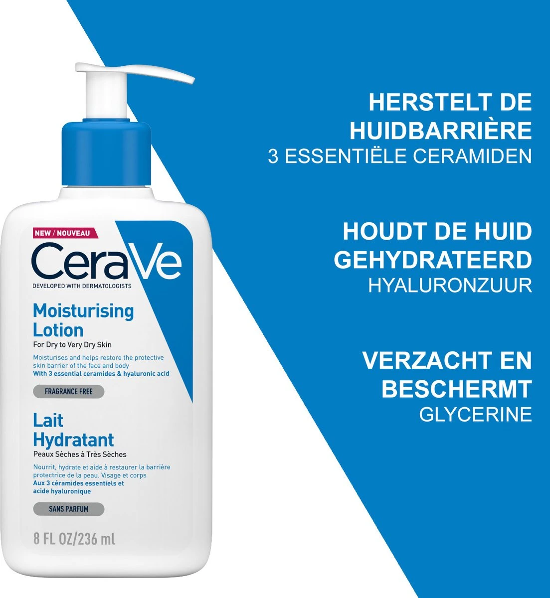 CeraVe - Moisturizing Lotion - Bodylotion - Droge Tot Zeer Droge Huid - 236 Ml 4 CeraVe - Moisturizing Lotion - Bodylotion - Droge Tot Zeer Droge Huid - 236 Ml - Afbeelding 2
