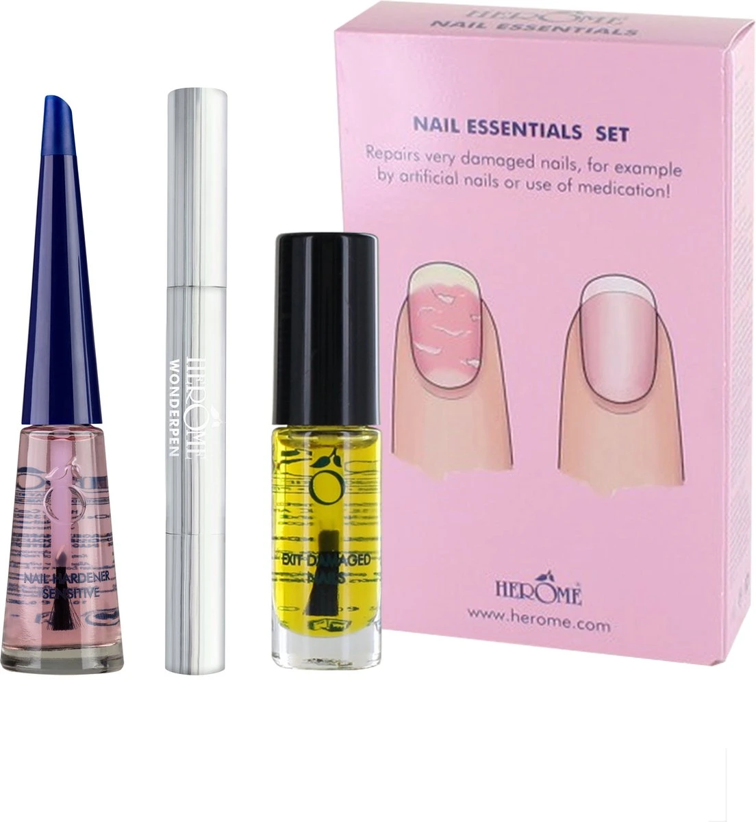 Herome 3 In 1 Manicure Nagelverzorging Set – Nagelriemolie, Nagelriemcrème En Nagelverharder - Grote Verpakking 3 Herome 3 In 1 Manicure Nagelverzorging Set – Nagelriemolie, Nagelriemcrème En Nagelverharder - Grote Verpakking