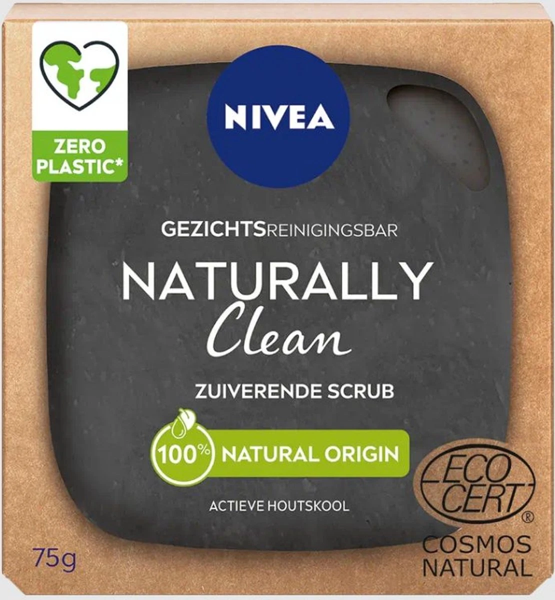 NIVEA Naturally Clean Face Bar Zuiverende Scrub 75 Gr 9 NIVEA Naturally Clean Face Bar Zuiverende Scrub 75 Gr - Afbeelding 7