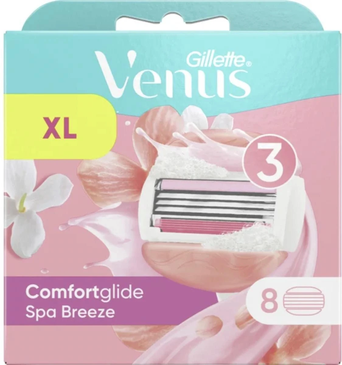 Gillette Venus Comfortglide Spa Breeze Scheermesjes Voor Vrouwen - 8 Navulmesjes 3 Gillette Venus Comfortglide Spa Breeze Scheermesjes Voor Vrouwen - 8 Navulmesjes