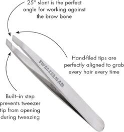 Tweezerman - Mini Slant Tweezer - Klassiek RVS - Pincet -Lichaamsverzorging Winkel 1124x1200 7