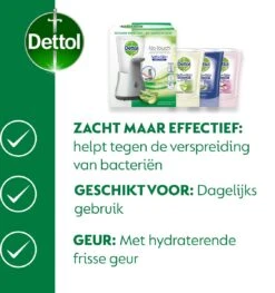 Dettol - Automatische Zeepdispenser No Touch & 3x250ml Handzeep No Touch Navulling - Aloe Vera, Sheabutter En Blue Lotus -Lichaamsverzorging Winkel 1125x1200 8
