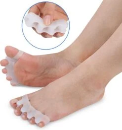 KWOEE Teenspreider - Hallux Valgus Siliconen Teencorrector - 5 Tenen - 2 Stuks Wit 5 KWOEE Teenspreider - Hallux Valgus Siliconen Teencorrector - 5 Tenen - 2 Stuks Wit -Lichaamsverzorging Winkel 1132x1200 2