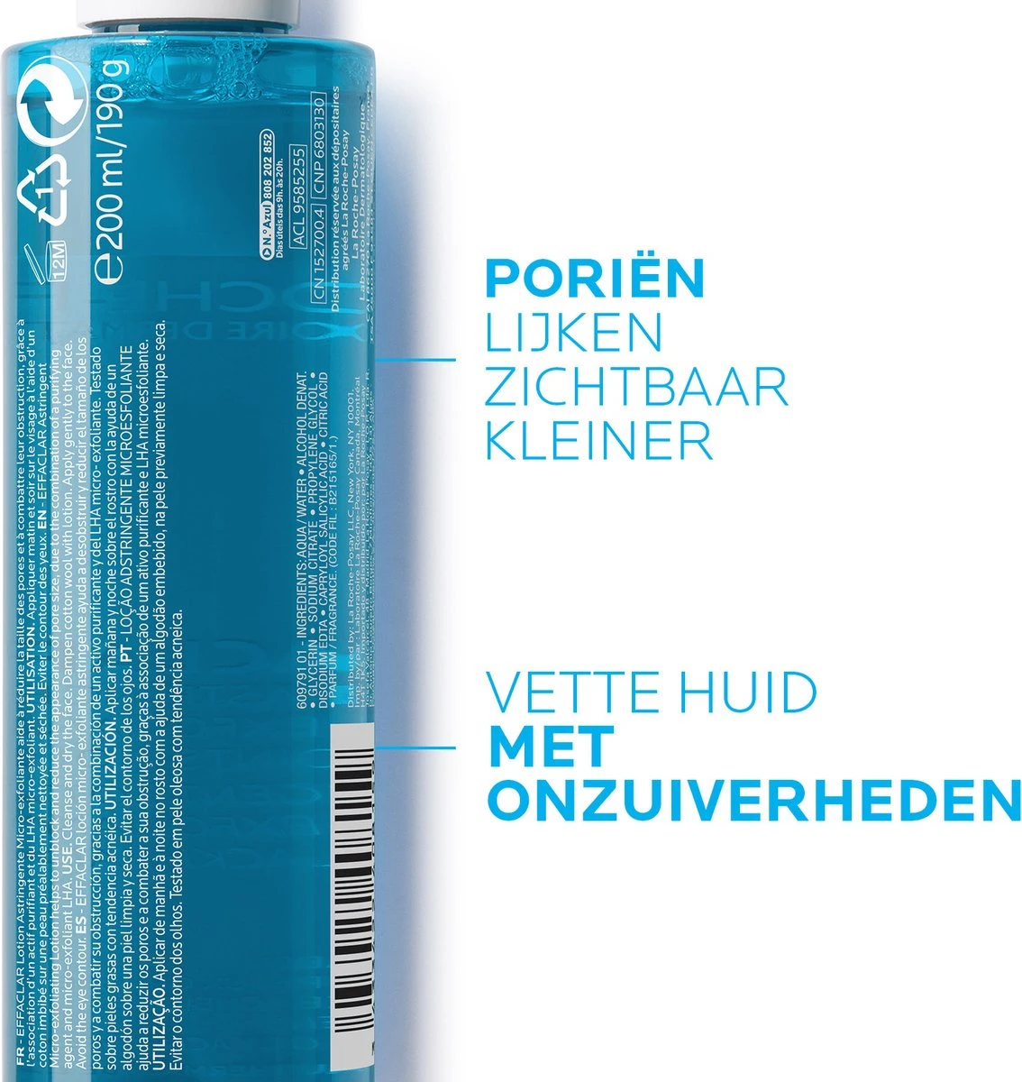 La Roche-Posay Effaclar Micro-exfoliërende Lotion - 200ml 5 La Roche-Posay Effaclar Micro-exfoliërende Lotion - 200ml - Afbeelding 3