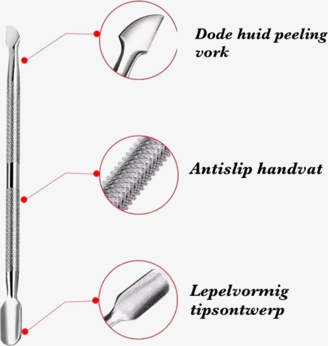 BenjaBeauty Bokkepootje Nagels - Schraper - Cuticle Pusher - Bokkenpootje Nagels - Cuticle Remover - Pedicure - Manicure 5 BenjaBeauty Bokkepootje Nagels - Schraper - Cuticle Pusher - Bokkenpootje Nagels - Cuticle Remover - Pedicure - Manicure - Afbeelding 3