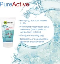 Garnier - PureActive 3-in-1 Masker Met Klei Argile Voor De Gemengde Huid Met Onzuiverheden - 2 X 150ml - Tegen Mee-eters En Onzuiverheden - Voordeelverpakking -Lichaamsverzorging Winkel 1141x1200 2