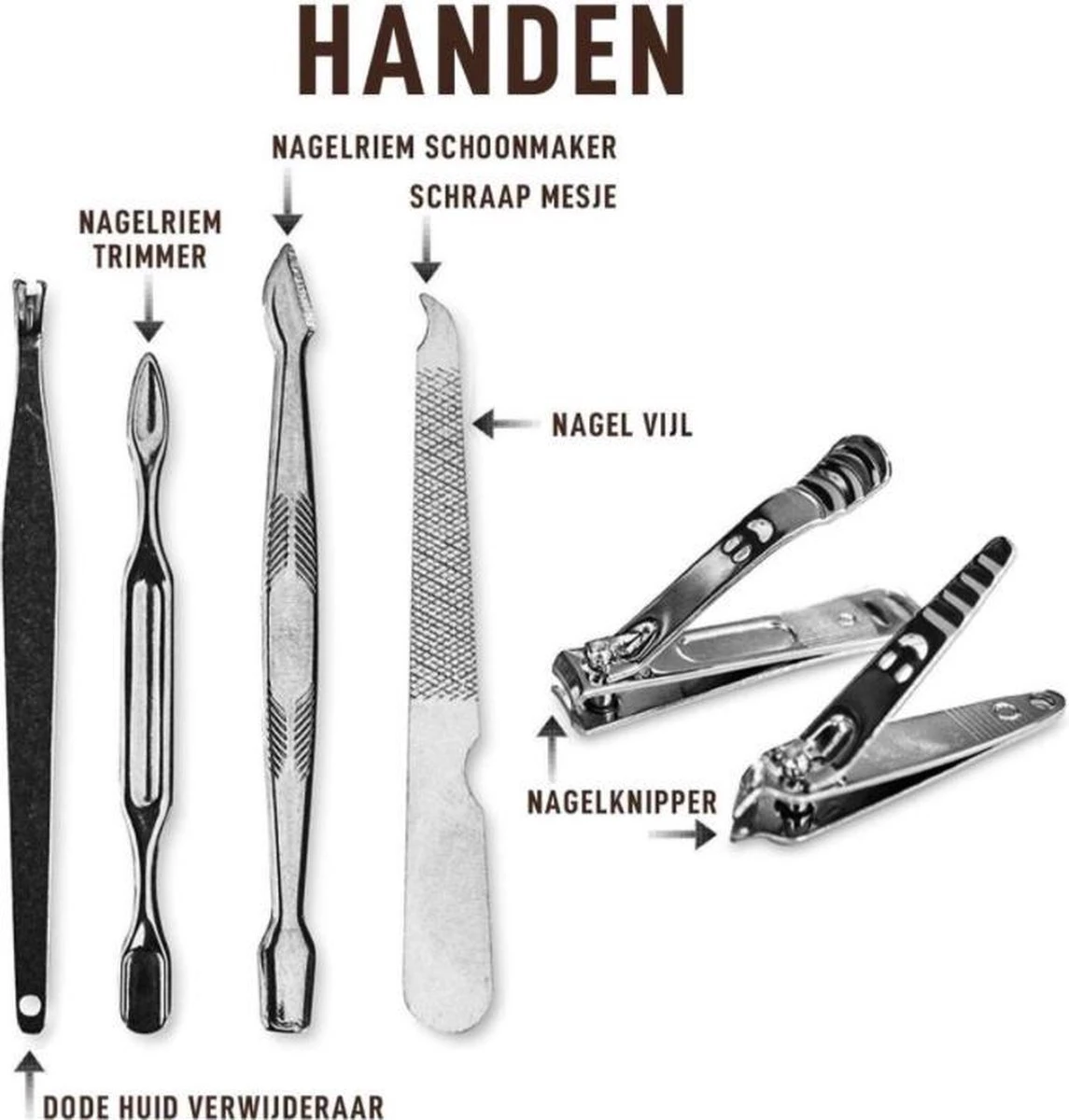Merkloos 10-Delige Manicureset - Pedicure Set - Nagelverzorging Kit - Nagelvijl - Nagelknipper - Opbergetui - Reisset - Nageltang - Voetverzorging 7 Merkloos 10-Delige Manicureset - Pedicure Set - Nagelverzorging Kit - Nagelvijl - Nagelknipper - Opbergetui - Reisset - Nageltang - Voetverzorging - Afbeelding 5