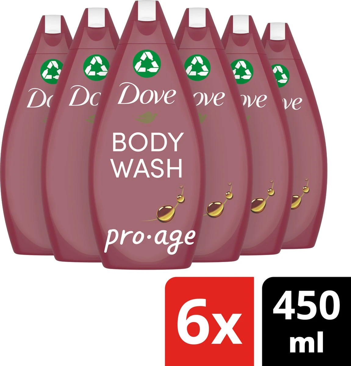 Dove Pro Age Douchegel - 6 X 450 Ml - Voordeelverpakking 4 Dove Pro Age Douchegel - 6 X 450 Ml - Voordeelverpakking - Afbeelding 2
