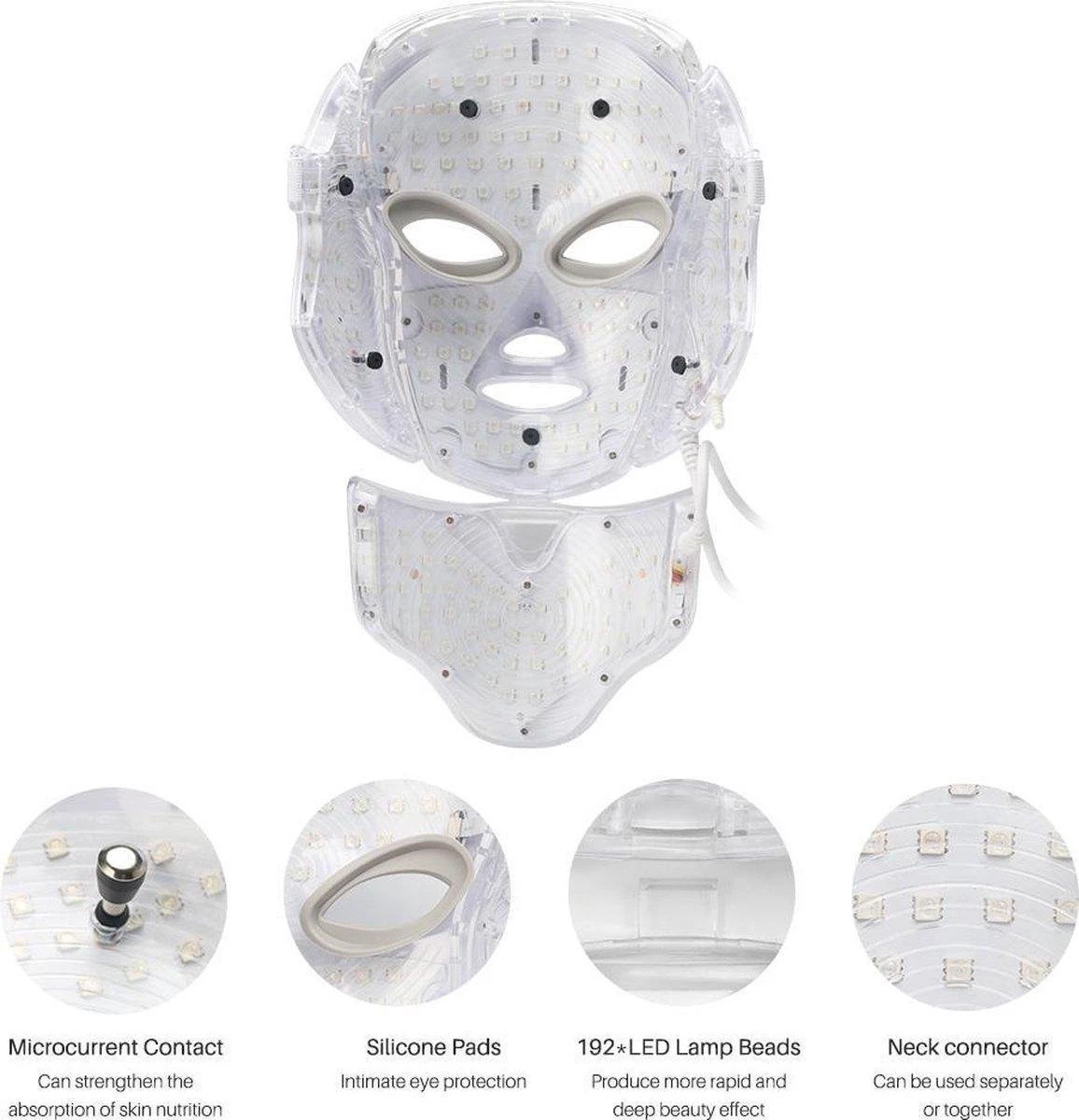 JTEX® - Professioneel LED Masker - Gezichtsmasker - Face Mask - Lichttherapie - 7 Soorten Behandelingen - Anti Rimpel - Anti Acne Huidverzorging - Skin Cleaner - Masker - Anti Aging Mask - Gezichtsbehandeling - New Generation - LED Masker 10 JTEX® - Professioneel LED Masker - Gezichtsmasker - Face Mask - Lichttherapie - 7 Soorten Behandelingen - Anti Rimpel - Anti Acne Huidverzorging - Skin Cleaner - Masker - Anti Aging Mask - Gezichtsbehandeling - New Generation - LED Masker - Afbeelding 8