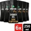 Axe Dark Temptation 3-in-1 Douchegel - 6 X 250 Ml - Voordeelverpakking
