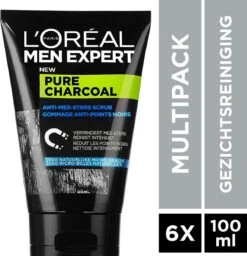 L'Oréal Paris Men Expert Pure Charcoal - Anti-Blackhead Scrub - 6 X 100 Ml - Voordeelverpakking 7 L'Oréal Paris Men Expert Pure Charcoal - Anti-Blackhead Scrub - 6 X 100 Ml - Voordeelverpakking -Lichaamsverzorging Winkel 1158x1200 2