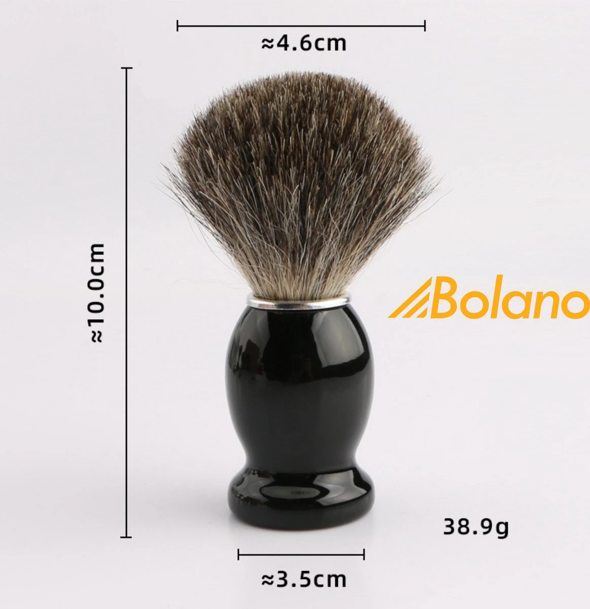 Bolano® Premium Duurzaam Scheerkwast Black Wood - Klassiek Scheerkwast Voor Mannen En Vrouwen - 100% Soepel Haar Voor Een Optimale Verdeling 7 Bolano® Premium Duurzaam Scheerkwast Black Wood - Klassiek Scheerkwast Voor Mannen En Vrouwen - 100% Soepel Haar Voor Een Optimale Verdeling - Afbeelding 5