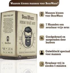 BossWax - Neusontharing Set - Nose Wax Kit - Neuswax - Ontharingswax - 7 Maanden Neusvrij - Speciaal Voor Mannen -Lichaamsverzorging Winkel 1162x1200 4