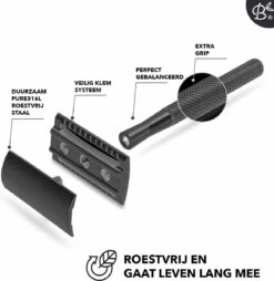 Bamboozy Safety Razor RVS + 20 Scheermesjes Mat Zwart Unisex Mannen Vrouwen Double Edge Single Blade Zero Waste Duurzaam Scheren 20 Bamboozy Safety Razor RVS + 20 Scheermesjes Mat Zwart Unisex Mannen Vrouwen Double Edge Single Blade Zero Waste Duurzaam Scheren -Lichaamsverzorging Winkel 1166x1200 5