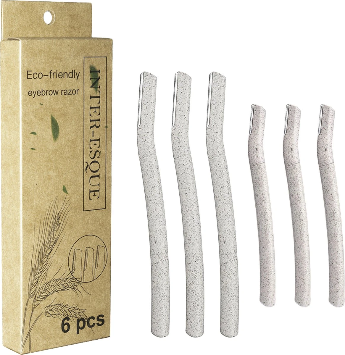 INTER-ESQUE Wenkbrauw Mesje - Eyebrow Razor - Dermaplaning - Scheermesjes Gezicht - Wenkbrauw Scheermesje Van Tarwestro - 6 Stuks 3x Groot + 3x Klein 3 INTER-ESQUE Wenkbrauw Mesje - Eyebrow Razor - Dermaplaning - Scheermesjes Gezicht - Wenkbrauw Scheermesje Van Tarwestro - 6 Stuks 3x Groot + 3x Klein
