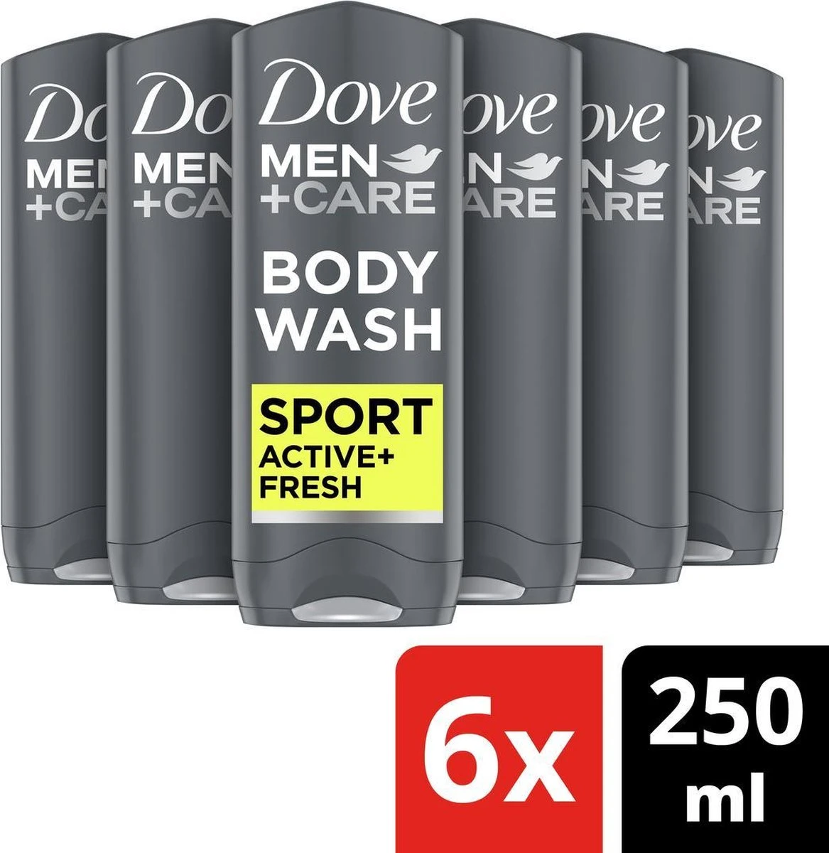 Dove Men+Care Sport Active Fresh - 6 X 250 Ml - Voordeelverpakking 4 Dove Men+Care Sport Active Fresh - 6 X 250 Ml - Voordeelverpakking - Afbeelding 2