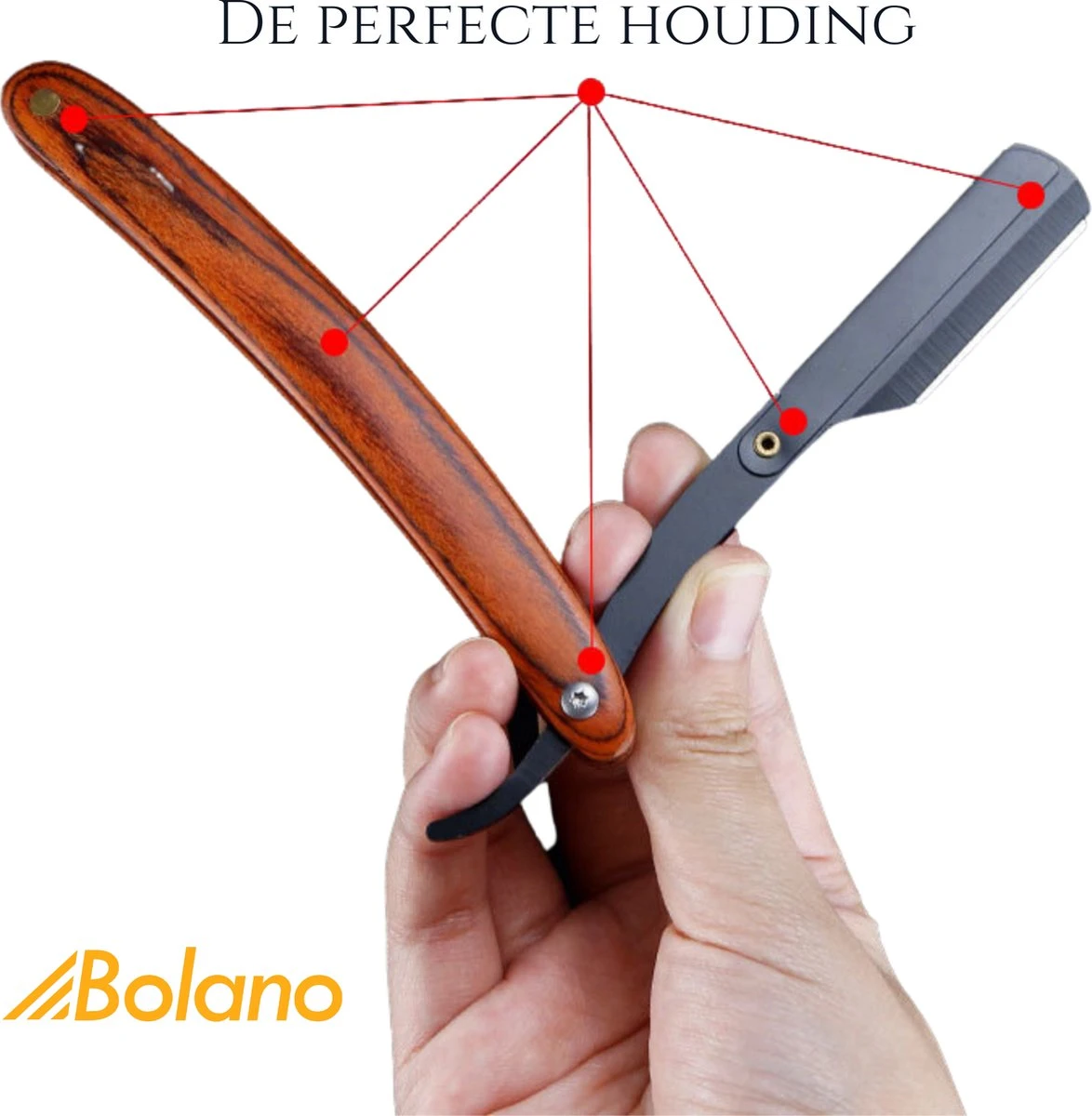 Bolano® Premium Shavette Open Scheermes Brown Wood + 50 Single Edge Scheermesjes - Klassiek Barbiersmes Straight Razor Voor Mannen - Cut Throat Razor Nekmes - Klassiek Klap Scheermes - Safety Razor Feather Mes 5 Bolano® Premium Shavette Open Scheermes Brown Wood + 50 Single Edge Scheermesjes - Klassiek Barbiersmes Straight Razor Voor Mannen - Cut Throat Razor Nekmes - Klassiek Klap Scheermes - Safety Razor Feather Mes - Afbeelding 3