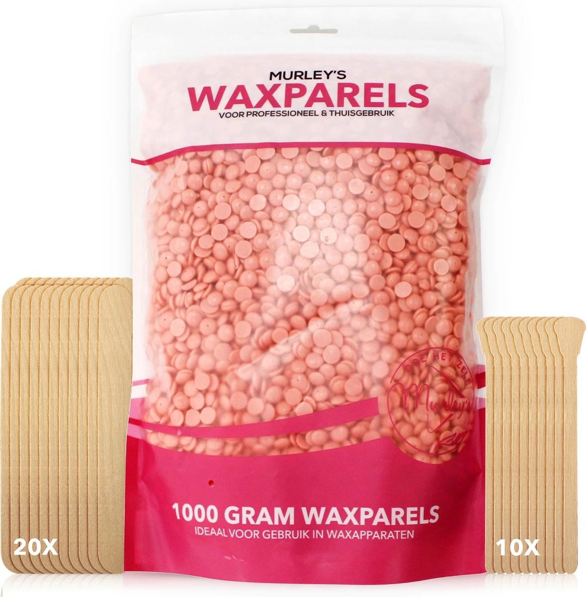 MURLEY'S Wax Ontharen 1000 Gram Wax Beans Incl. 30 Spatula's 1 Kg Wax Navulling Wax Ontharen - Navulling Wax Beans - Ontharen Van Lichaam En Gezicht - Brazilian Hard Wax Beans - Voordelig 3 MURLEY'S Wax Ontharen 1000 Gram Wax Beans Incl. 30 Spatula's 1 Kg Wax Navulling Wax Ontharen - Navulling Wax Beans - Ontharen Van Lichaam En Gezicht - Brazilian Hard Wax Beans - Voordelig