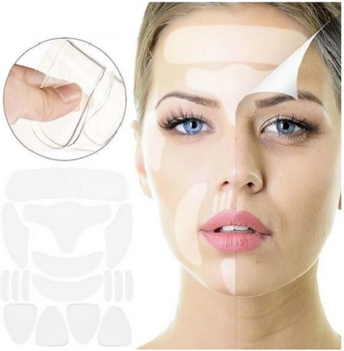 16 Stuks Anti-Rimpel Pads - Herbruikbaar - Silicone Huidverzorging - Tegen Rimpels En Lijntjes, Kin, Voorhoofd, Mond, Rimpelverwijderaar - Rimpels Verwijderen 3 16 Stuks Anti-Rimpel Pads - Herbruikbaar - Silicone Huidverzorging - Tegen Rimpels En Lijntjes, Kin, Voorhoofd, Mond, Rimpelverwijderaar - Rimpels Verwijderen