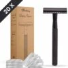 Bamboozy Safety Razor RVS + 20 Scheermesjes Mat Zwart Unisex Mannen Vrouwen Double Edge Single Blade Zero Waste Duurzaam Scheren -Lichaamsverzorging Winkel 1178x1200 4