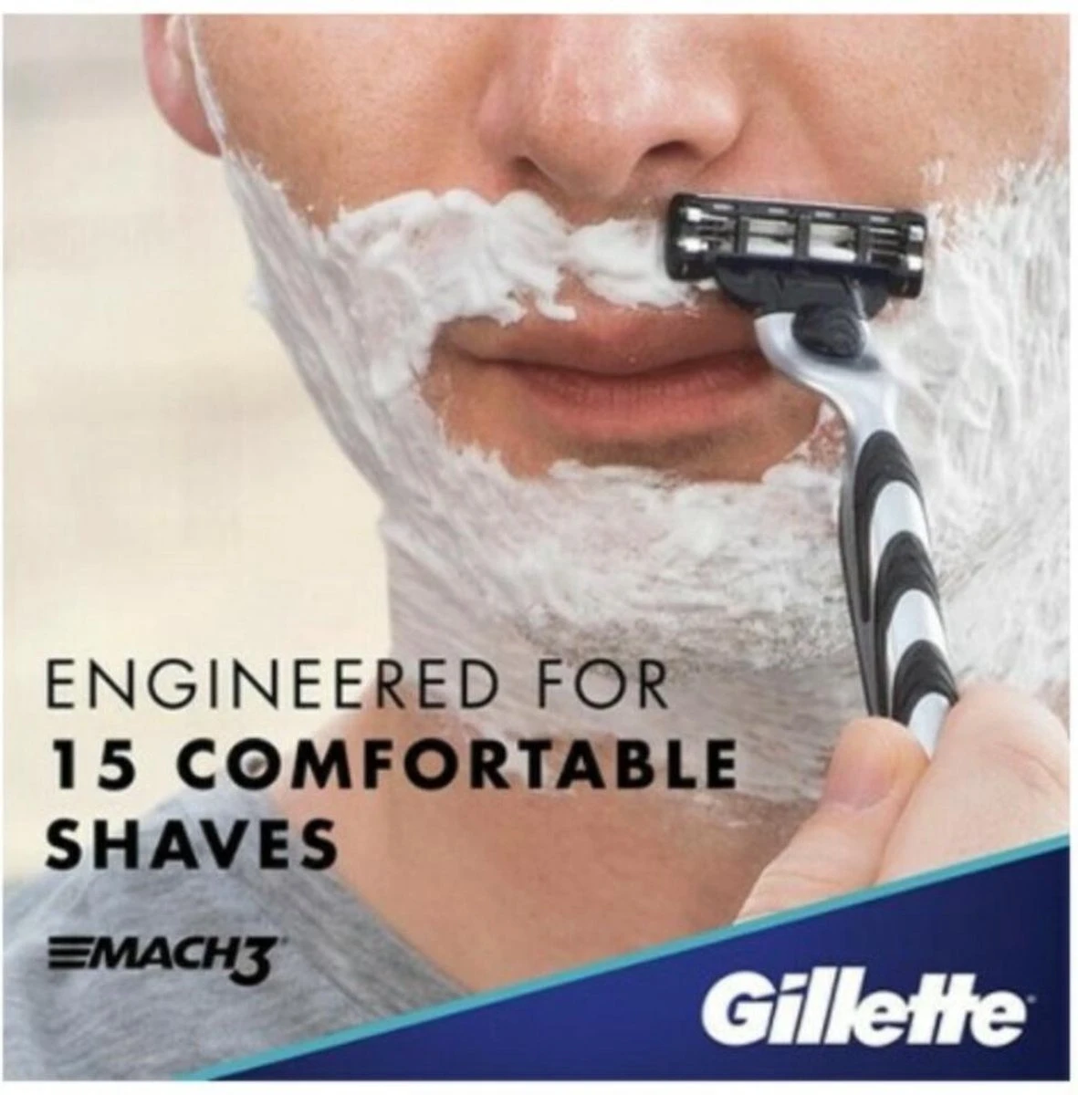 Gillette® Gillette Mach3 - 8 Stuks - Scheermesjes 7 Gillette® Gillette Mach3 - 8 Stuks - Scheermesjes - Afbeelding 5