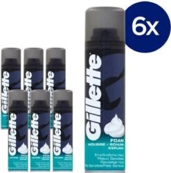 Gillette® Gillette Scheerschuim Gevoelige Huid - Sensitive Skin - 6 Stuks Voordeelverpakking - 6x 200ml