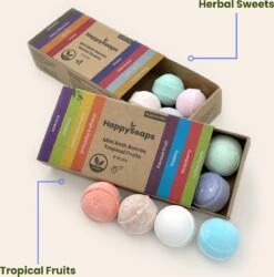 HappySoaps Mini Bath Bombs - Tropical Fruits - 8 Bruisballen In Verschillende Tropische Geuren - 100% Plasticvrij, Vegan & Natuurlijk 13 HappySoaps Mini Bath Bombs - Tropical Fruits - 8 Bruisballen In Verschillende Tropische Geuren - 100% Plasticvrij, Vegan & Natuurlijk -Lichaamsverzorging Winkel 1187x1200 17