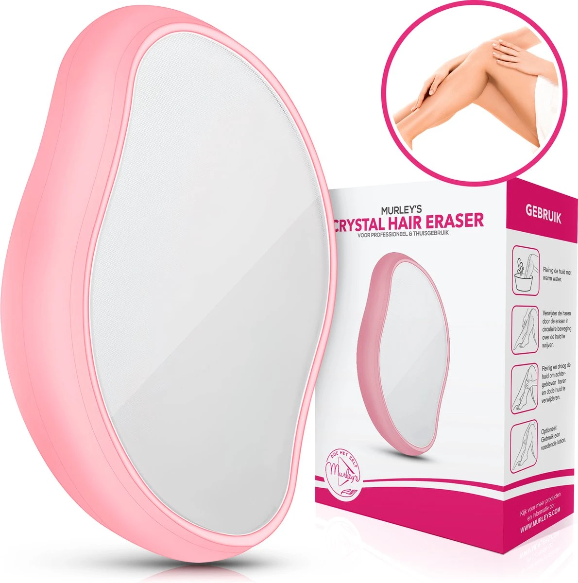 MURLEY’S Crystal Hair Removal - Krystal Remover - Haarverwijderaar - Epilator - Pijnloze, Veilige & Langdurige Ontharing ROZE 3 MURLEY’S Crystal Hair Removal - Krystal Remover - Haarverwijderaar - Epilator - Pijnloze, Veilige & Langdurige Ontharing ROZE