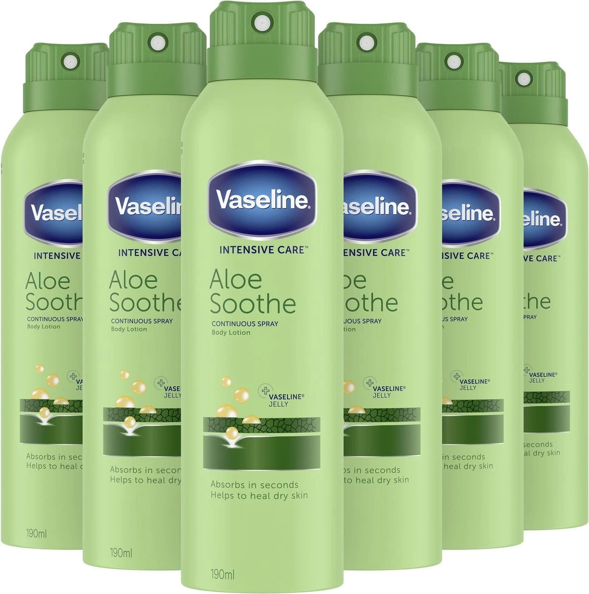 Vaseline® Vaseline Lotion Spray AloeFresh 6 X 190 Ml 4 Vaseline® Vaseline Lotion Spray AloeFresh 6 X 190 Ml - Afbeelding 2