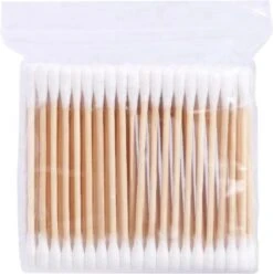 Merkloos Wattenstaafjes Hout - 100 St -Lichaamsverzorging Winkel 1193x1200 7