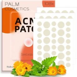 Palm Cosmetics® Pimple Patch - Acne Patch - Puisten Verwijderaar - Puisten Pleister - Acne Pleister - Acne Sticker - Puistjes Verwijderen - 108 Stuks