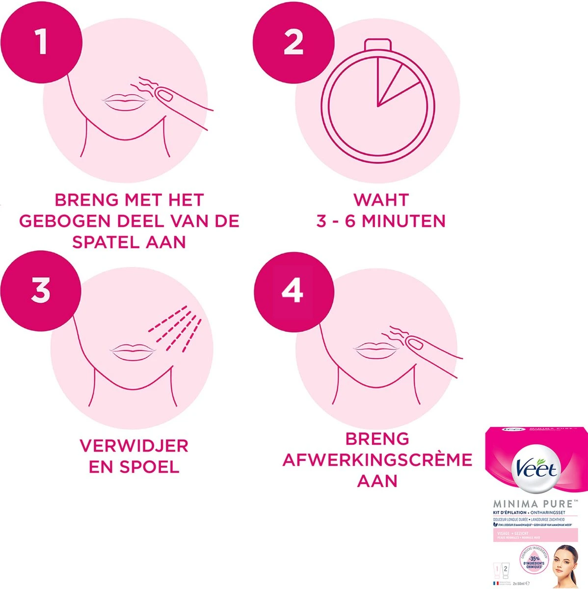 Veet - 450ml Ontharingscreme - Gevoelig 1x400ml - Gezicht Minima 1x50ml - Voordeelverpakking 10 Veet - 450ml Ontharingscreme - Gevoelig 1x400ml - Gezicht Minima 1x50ml - Voordeelverpakking - Afbeelding 8
