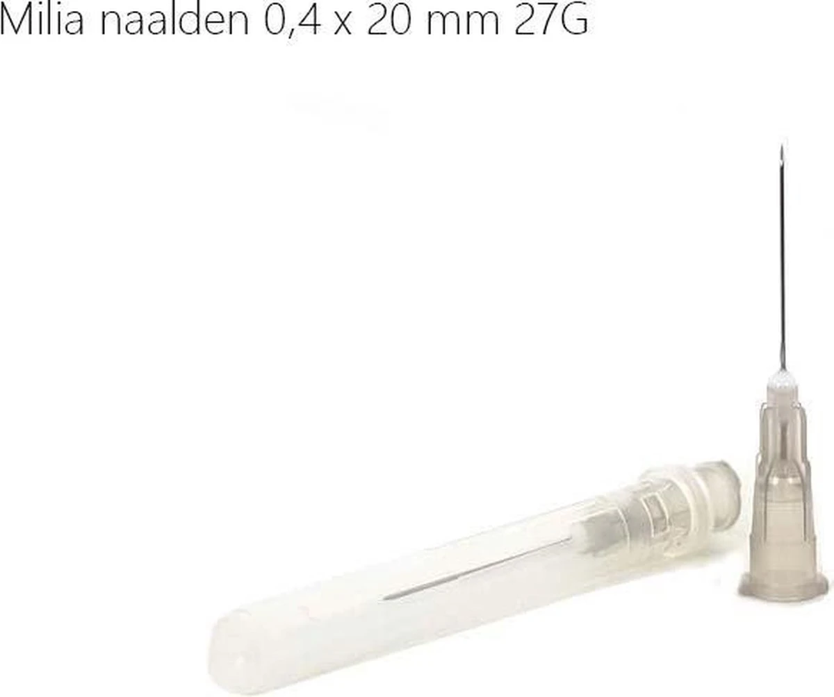 Beauty & Care - Milia Naalden - Steriele Naalden - 0,4 X 20 Mm 27G - Doos 100 Stuks 3 Beauty & Care - Milia Naalden - Steriele Naalden - 0,4 X 20 Mm 27G - Doos 100 Stuks