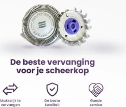 3 Scheerkoppen Geschikt Voor Philips HQ8/50 – Scheerkoppen Set – Scheer Opzetkoppen – Voor Phillips HQ8 - Shaving Blades – 3 Stuks -Lichaamsverzorging Winkel 1200x1017 1