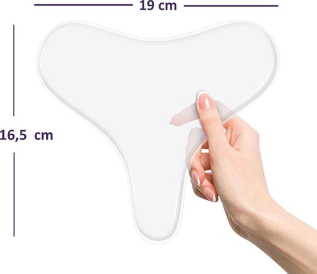 Simia™ Anti Rimpel Beauty Pads - Decolleté Large T Shape Set (2 Stuks) - Herbruikbaar Anti Aging Siliconen Pad Tegen Lijntjes En Slaaprimpels 4 Simia™ Anti Rimpel Beauty Pads - Decolleté Large T Shape Set (2 Stuks) - Herbruikbaar Anti Aging Siliconen Pad Tegen Lijntjes En Slaaprimpels - Afbeelding 2