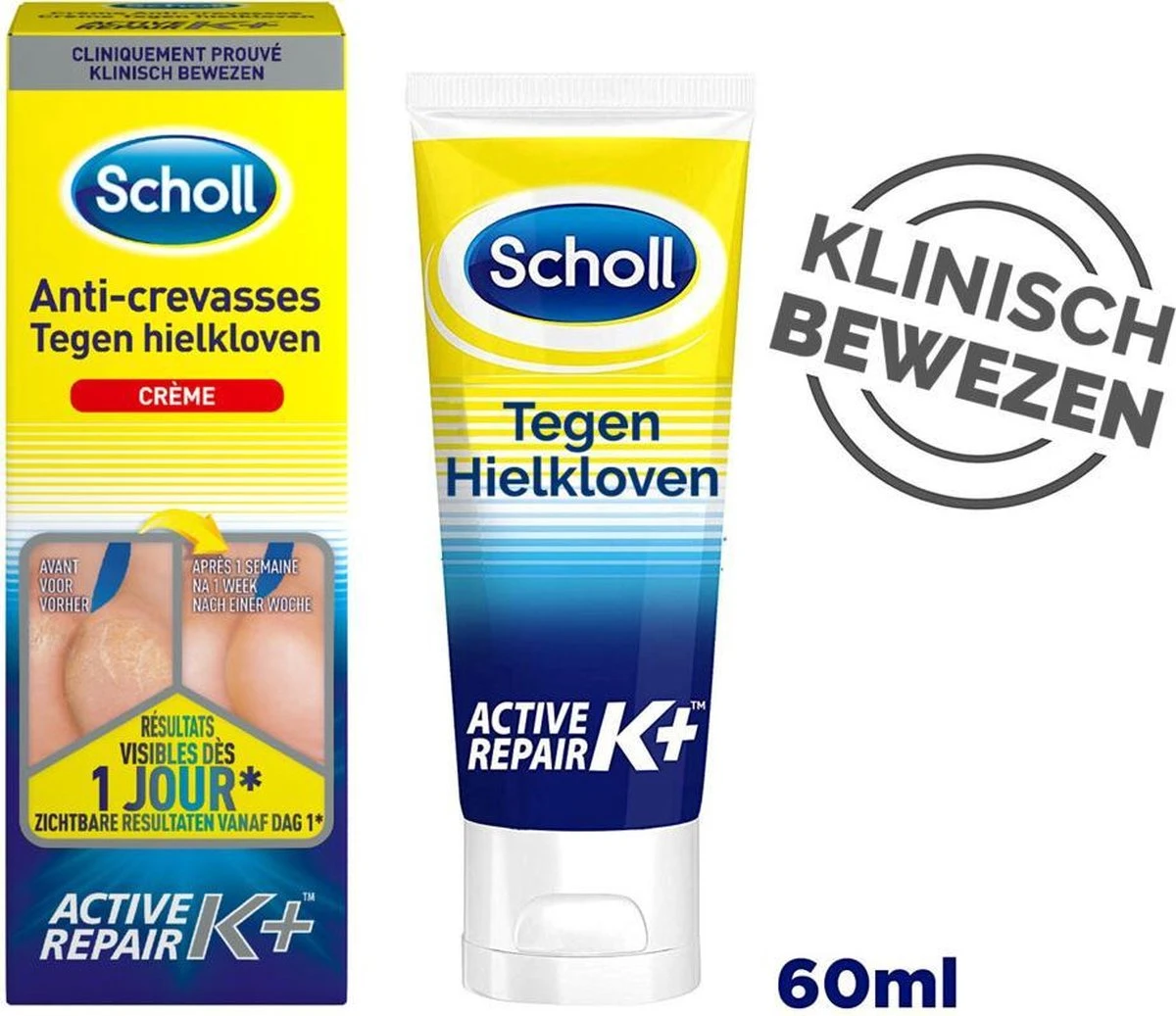 Scholl Klovenzalf - K+ Creme - Voor Hielkloven En Ruwe, Droge Huid 4 Scholl Klovenzalf - K+ Creme - Voor Hielkloven En Ruwe, Droge Huid - Afbeelding 2