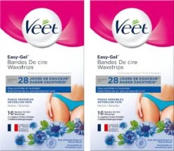 Veet - Easy-Gel Wax - Ontharingsstrips - Bikinilijn - Gevoelige Huid - 2 X 16 Stuks 16 Veet - Easy-Gel Wax - Ontharingsstrips - Bikinilijn - Gevoelige Huid - 2 X 16 Stuks -Lichaamsverzorging Winkel 1200x1044