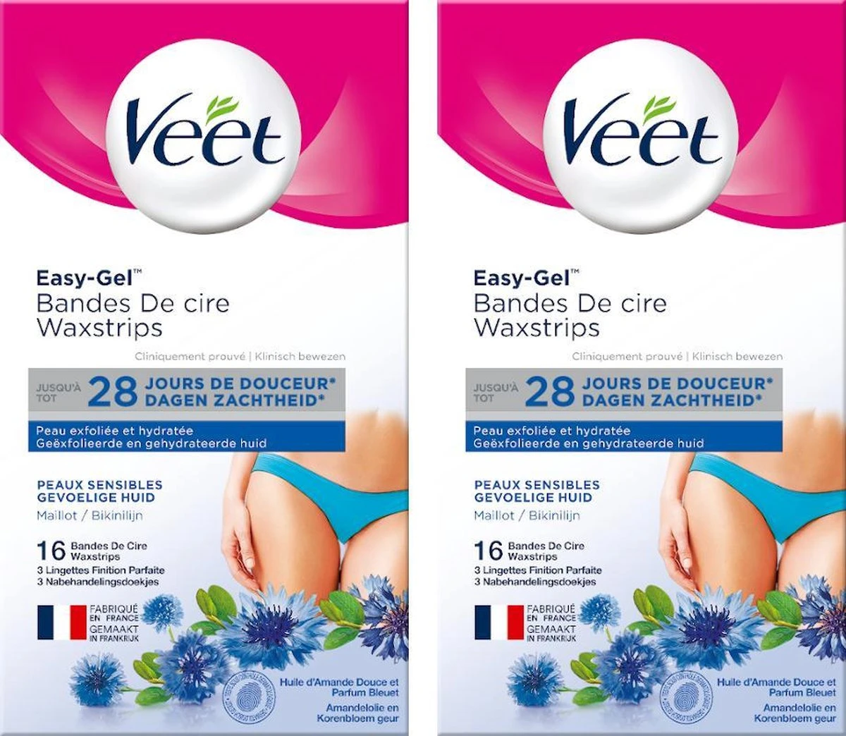 Veet - Easy-Gel Wax - Ontharingsstrips - Bikinilijn - Gevoelige Huid - 2 X 16 Stuks 9 Veet - Easy-Gel Wax - Ontharingsstrips - Bikinilijn - Gevoelige Huid - 2 X 16 Stuks - Afbeelding 7