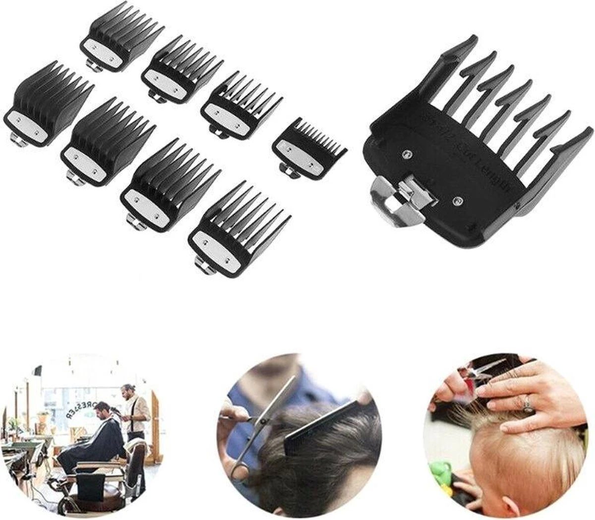 Evolize Professionele Premium Opzetkammen Voor Tondeuse - Opzetstukken Geschikt Voor Wahl Type 1 - Inclusief Fade Guards 0.5 En 1.5 - 8 Stuks - Nr. 1, 2, 3, 4, 6 En 8 - 1.5mm T/m 25mm - Zwart 6 Evolize Professionele Premium Opzetkammen Voor Tondeuse - Opzetstukken Geschikt Voor Wahl Type 1 - Inclusief Fade Guards 0.5 En 1.5 - 8 Stuks - Nr. 1, 2, 3, 4, 6 En 8 - 1.5mm T/m 25mm - Zwart - Afbeelding 4