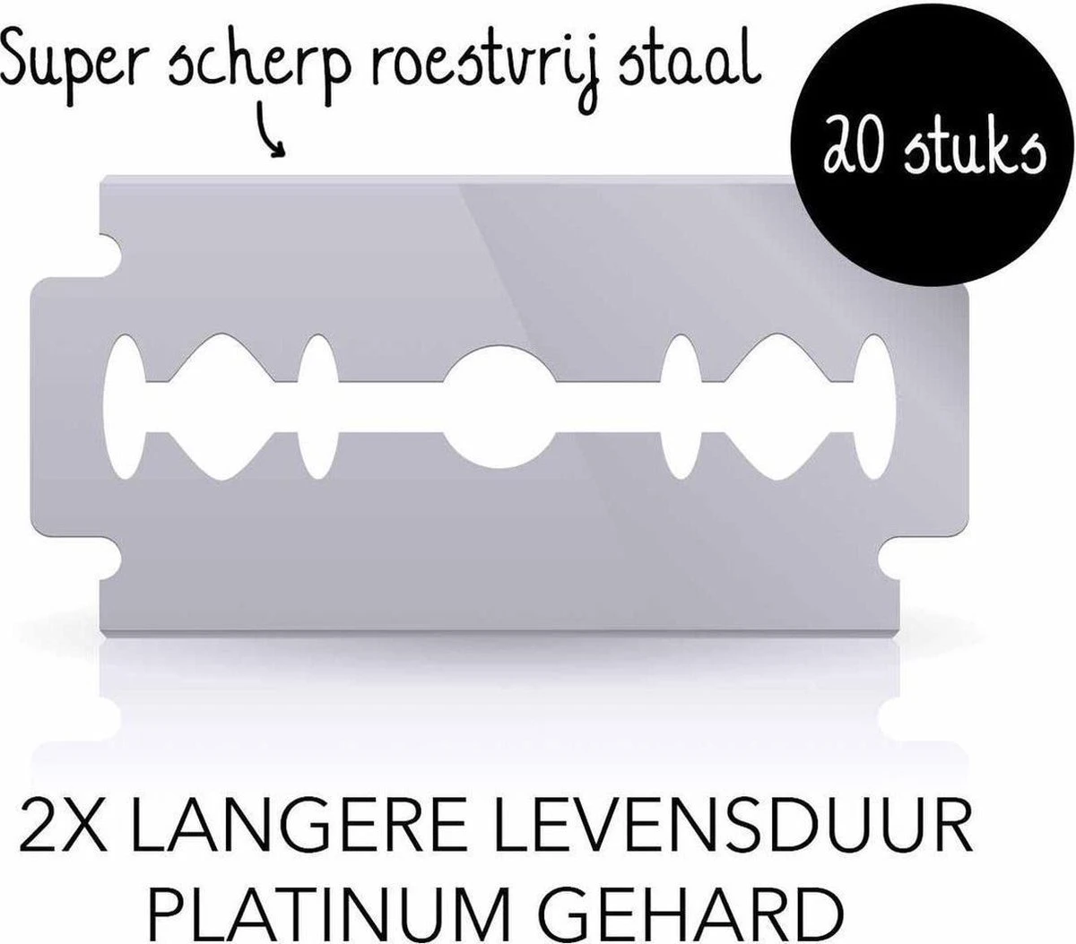 Bamboozy Safety Razor + 20 Scheermesjes Aluminium Zwart Black Unisex Voor Mannen Vrouwen Scheermes 14 Bamboozy Safety Razor + 20 Scheermesjes Aluminium Zwart Black Unisex Voor Mannen Vrouwen Scheermes - Afbeelding 12