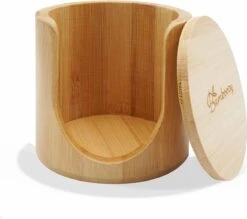 Bamboozy Losse Bamboehouder Voor Wasbare Wattenschijfjes Herbruikbare Wattenschijfjes Houder - Wattenschijfjeshouder - Bamboe Wattenschijfjeshouder