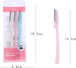 KELERINO. Dermaplaning - Wenkbrauw Scheermesjes - Eyebrow Razor - Inklapbaar - 3 Stuks -Lichaamsverzorging Winkel 1200x1068