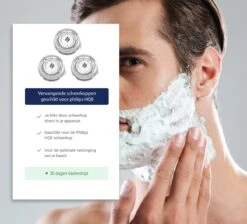 3 Scheerkoppen Geschikt Voor Philips HQ8/50 – Scheerkoppen Set – Scheer Opzetkoppen – Voor Phillips HQ8 - Shaving Blades – 3 Stuks -Lichaamsverzorging Winkel 1200x1087 14
