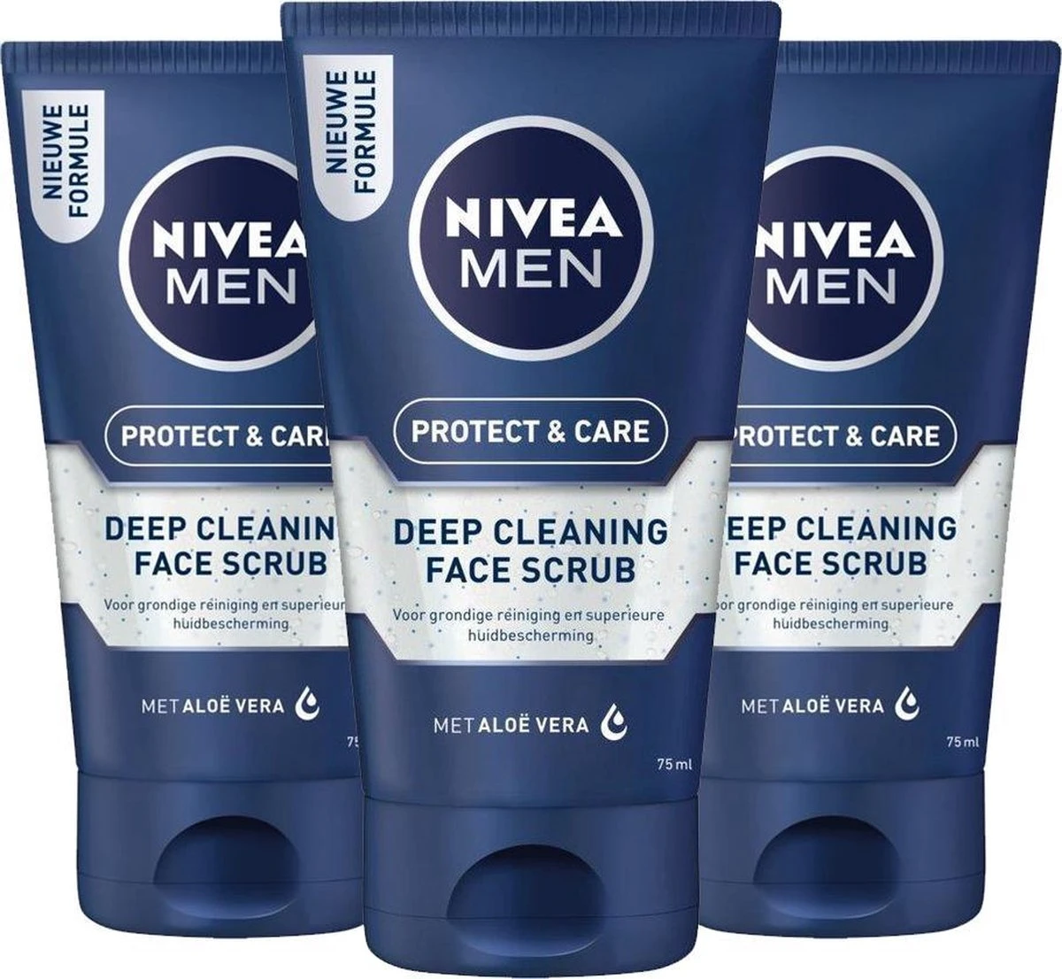 NIVEA MEN Protect & Care Reinigingsscrub - 3 X 75 Ml - Voordeelverpakking 3 NIVEA MEN Protect & Care Reinigingsscrub - 3 X 75 Ml - Voordeelverpakking
